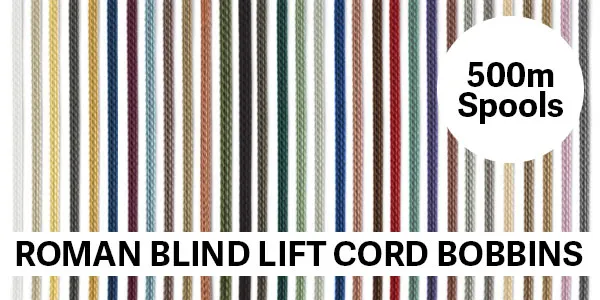 Roman Blind Lift Cord Bobbins in Assorted Colours
